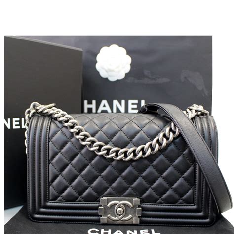 chanel boy bag black small|chanel boy bag medium price.